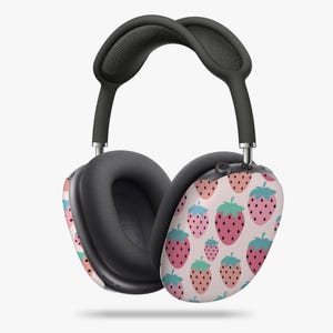 AirPod Max-Hüllen, rosa Erdbeer-Design, süße AirPods Pro-Abdeckung, stilvolle Air Pods-Schutzhülle, trendiger Air Pod-Halter, Geschenk für sie,