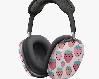 AirPod Max Cases, Pink Strawberry Design, Cute AirPods Pro Cover, Stylish Air Pods Protective Case, Trendy Air Pod Holder, Gift for Her,