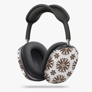 AirPod Max Cases, Geometric Tile Style AirPod Max Case in Brown and White, Protective AirPod Max Cover, Unique AirPod Max Accessories,
