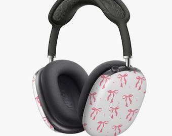 AirPod Max Cases, Cute Pink Bows Design, Stylish Headphone Accessories, Feminine Fancy Holder, Gift for Her, Protective Wireless Earbuds
