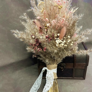 Dried flower bouquet, wedding bouquet, bridal bouquet, pink bouquet, home decor