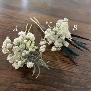 Baby's Breath Crown Dried Flower Crown brunt White bridesmaid Crowns 画像 6