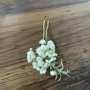 Baby's Breath Crown Dried Flower Crown brunt White bridesmaid Crowns Hairpin A