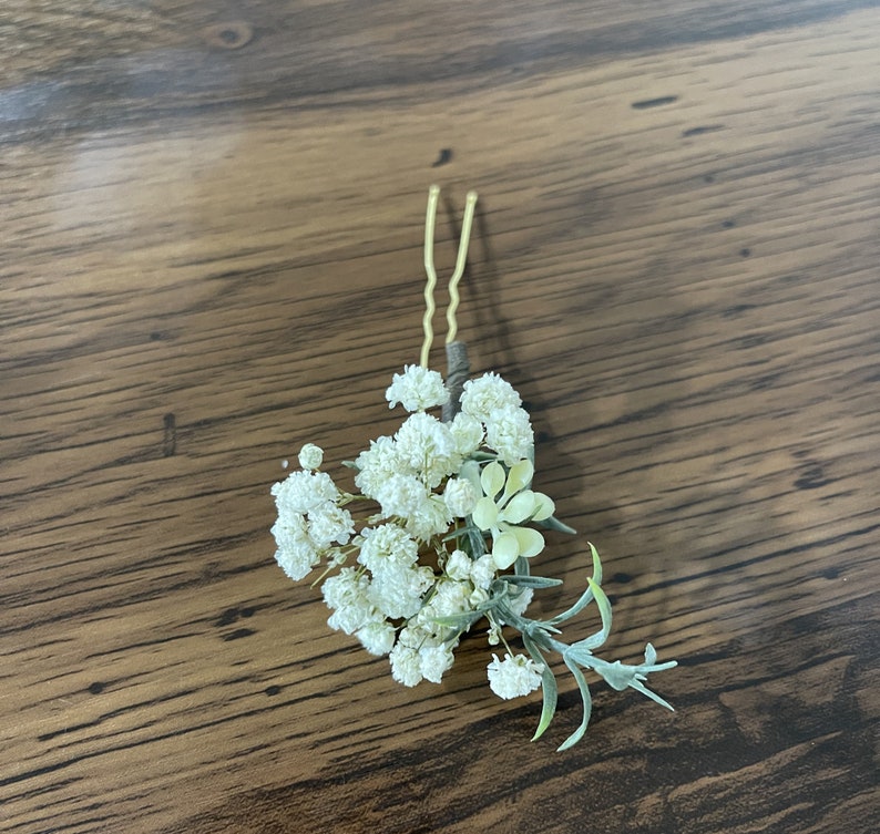 Baby's Breath Crown Dried Flower Crown brunt White bridesmaid Crowns Hairpin A