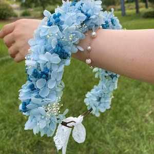 Pink Flower Crown/Blue Flower Crown/Bohemian Flower Headwear/Bridal Crown/Hydrangea Crown/Tiaras