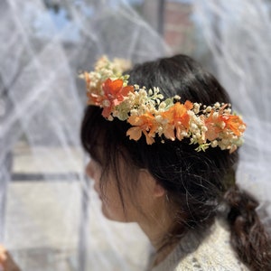Baby Breathing Crown/ Wildflower Flower Crown/Wedding Dry Flower Crown/Bohemian Flower Headwear/Bridal Corolla/Colorful Crown
