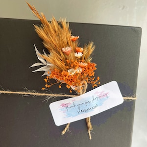 Bouquet de fleurs séchées/Bouquet sur le thème de l'automne/Mini bouquet/Petit bouquet orange brûlé.