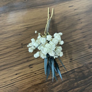 Baby's Breath Crown Dried Flower Crown brunt White bridesmaid Crowns Hairpin B