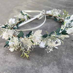 Bride's crown, Dried flower crown, White Bridesmaid's crown, baby's crown