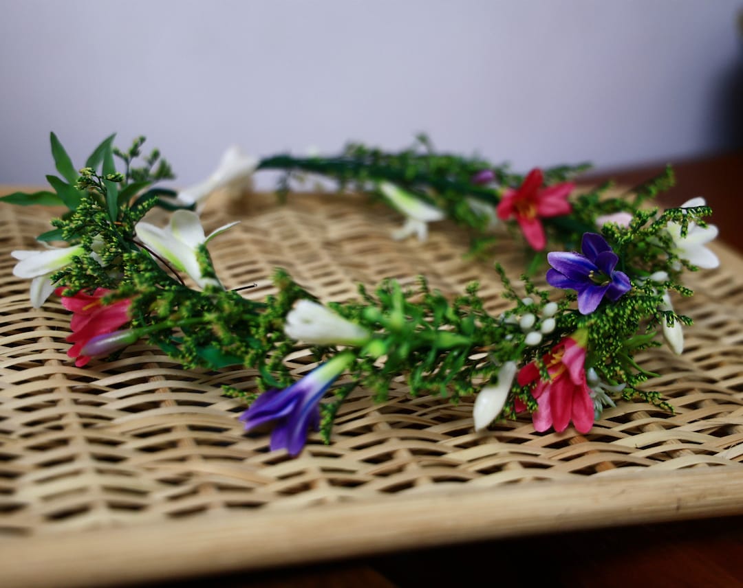 Bridal Flower Crown: Handmade Meadow Wedding Hair Accessory - Etsy