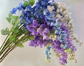 Artificial wisteria branches, wisteria flowers, wedding and home decorations, scene setups, photography props