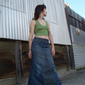 Long denim clearance skirt in australia