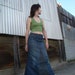 Upcycled Denim Maxi Skirt - Etsy
