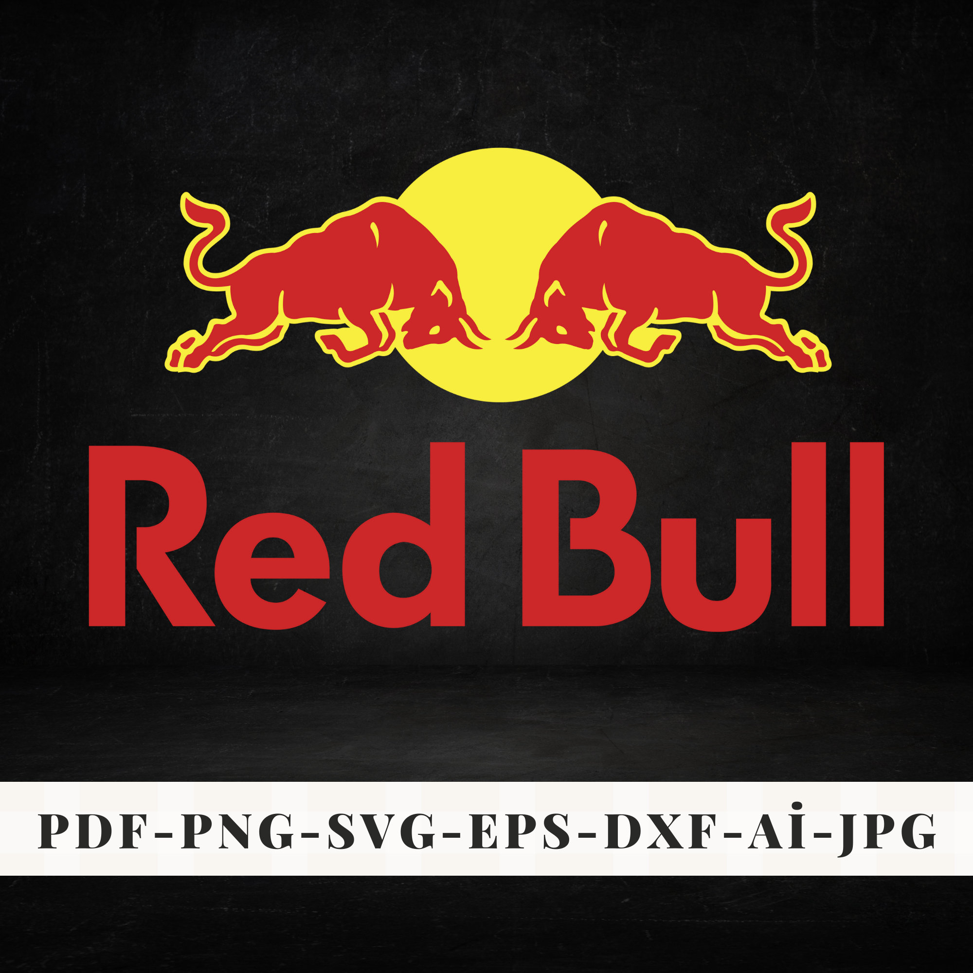 red bull logo black