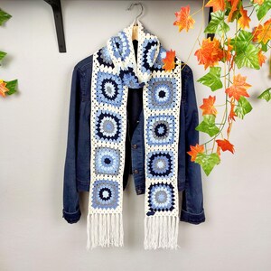 Crochet Granny Square Scarf, and More Color Options