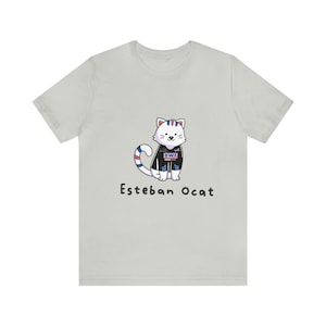 Esteban Ocon Shirt, Formule 1 Tee, Cat Shirt, Formule 1 Cadeau, Cadeau voor haar, Cadeau voor hem, Esteban Ocon Fan, Shirt