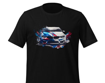 BMW Inspired Digital Art T-Shirt, Digital Car Print, BMW M3 M4, Automotive Enthusiast, Car Gift, BMW Art