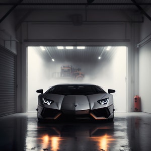 Lamborghini Digital Art, Digital Car Print, Luxury Car Poster, Lamborghini Aventador, Automotive Enthusiast, Car Gift, Supercar Art