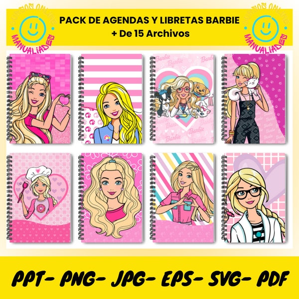 Pack De Agendas Y Libretas Barbie