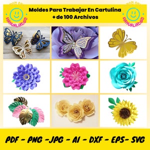 Pack De Moldes Para Trabajar En Cartulina