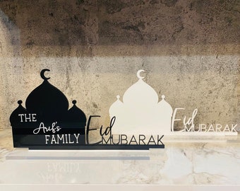 Eid Mubarak Sign/ Plaque / Acrylic Personalized Eid Sign / Eid Decor / Eid Sign