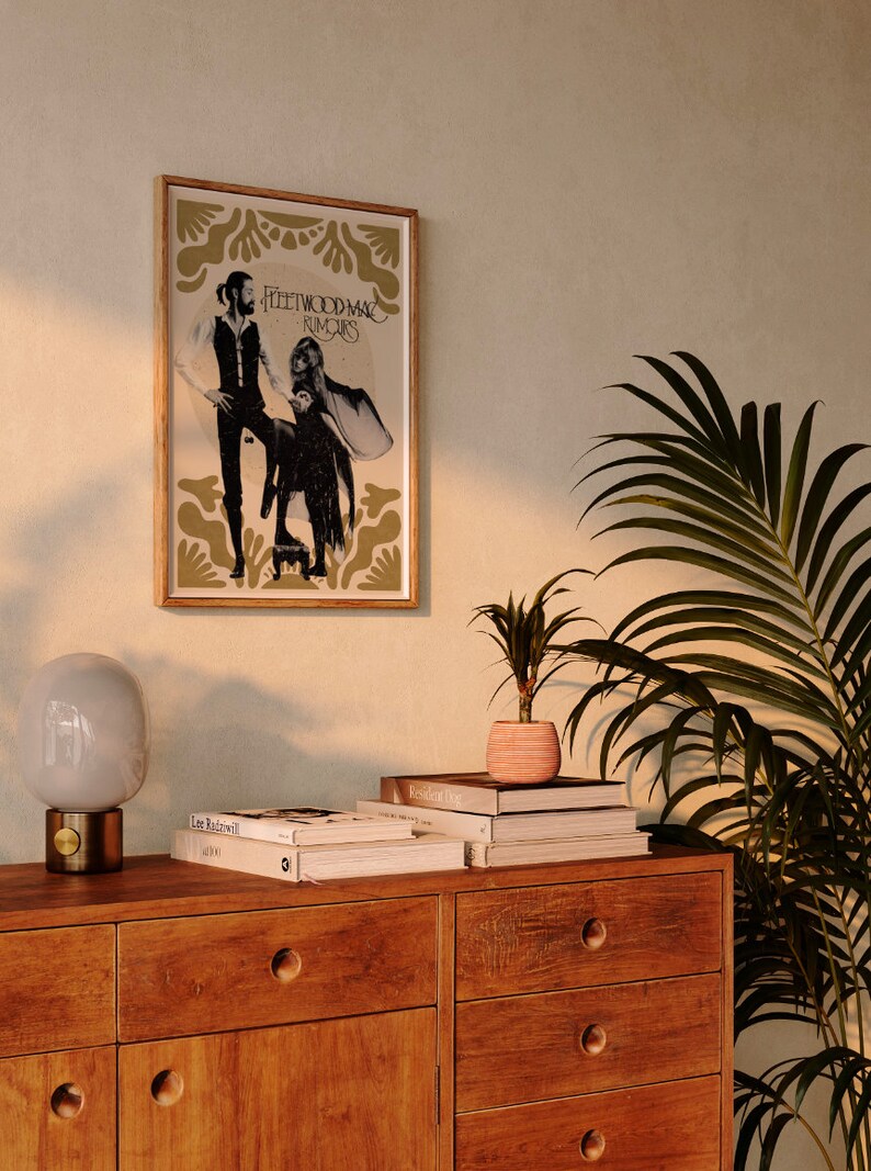 Fleetwood Mac Vintage Music Poster | Framed Wall Art Print In 4 Sizes (A4, A3, A2, A1)