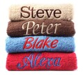 Personalised Face Cloth Towel  Ideal Gift Any Name 100% Egyptian Cotton Gift 12 Colour Towels Available