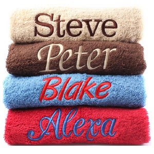 Personalised Face Cloth Towel  Ideal Gift Any Name 100% Egyptian Cotton Gift 12 Colour Towels Available