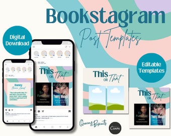 Plantillas de publicaciones de Bookstagram / 25 plantillas de Canva