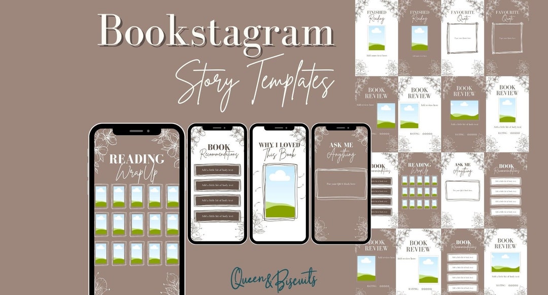 Bookstagram Story Templates 20 Canva Templates Etsy
