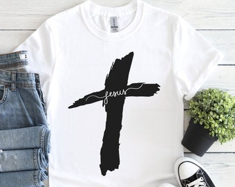 Cross Shirt, Jesus Shirt, Christian Clothing, Christian Gift, Catholic Shirt,  Faith Cross Shirt, Religious Shirt, Inspirational Shirt