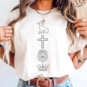Lamb of God, Lion of Judah, Christian Graphic Tshirt, Christian Shirt, Christian Gifts, Bible Verse Tee, Faith Shirt, Religious Apparel