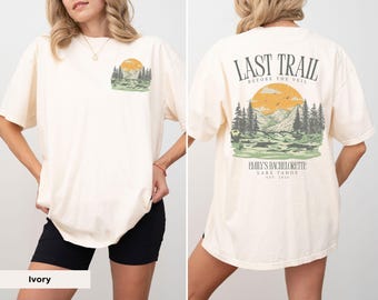 Custom Camp Bachelorette Shirt, Last Trail Before the Veil, Mountain Bride Tee, Hiking Bridal Party, Lake Bach Party Shirt