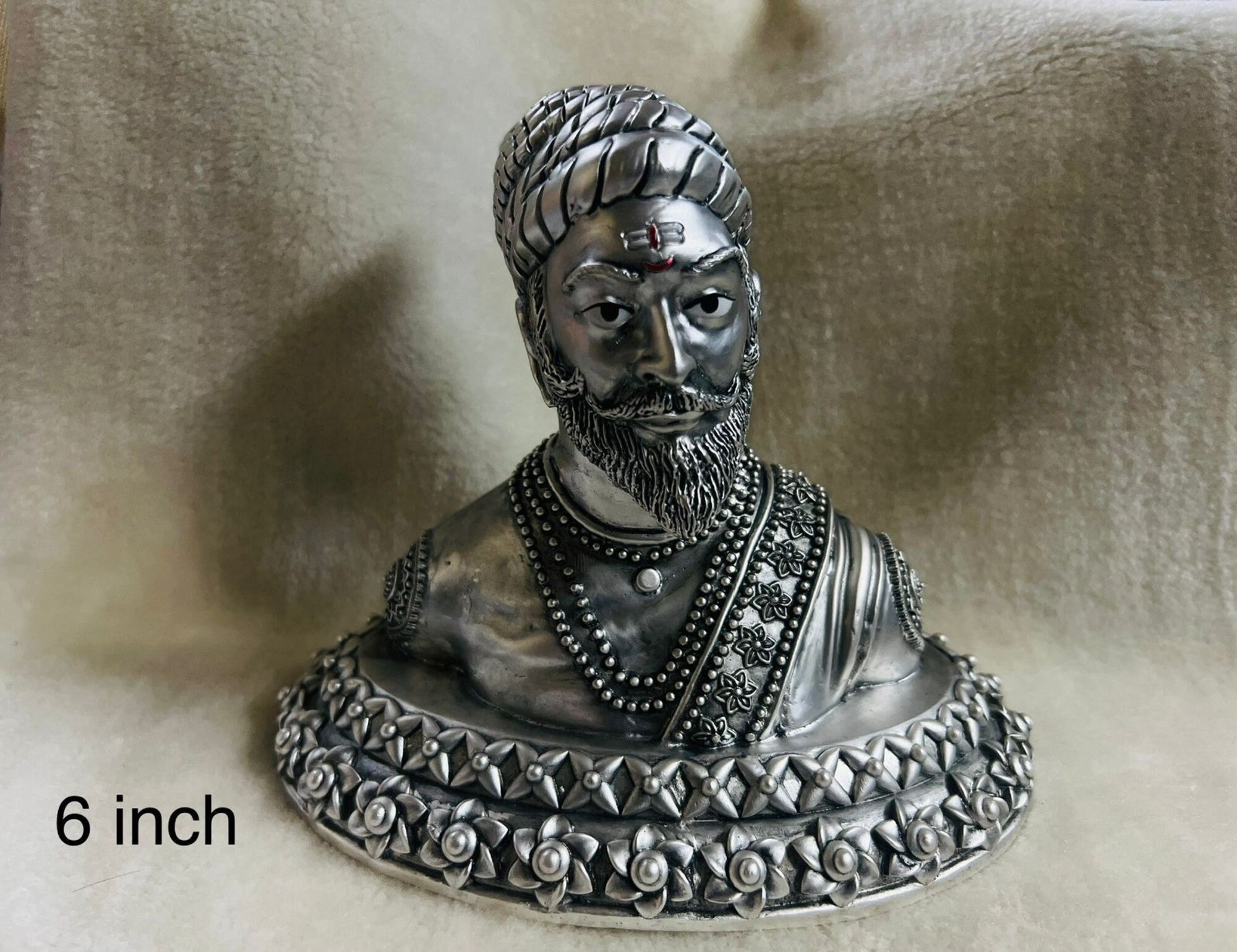 Black Minicreature Sri Ramakrishna Statue Bust Sculpture 6 inch