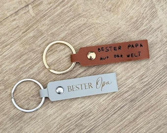 Personalized leather key ring