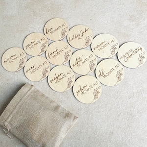 12 cartes étapes bébé "Ma première année"