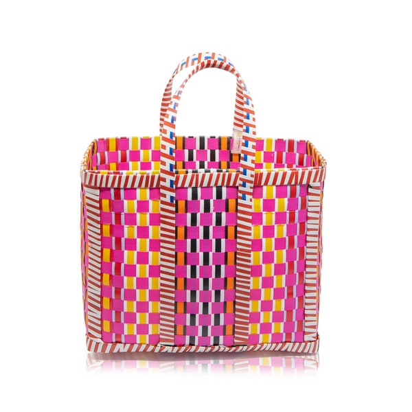 Mingalaba Tallow Market Basket - Lucky Dip Colours, Shopping Basket Sustainable Eco Friendly