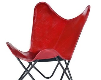 Premium Leather Butterfly Chair Stylish and Comfortable Seating for Modern Spaces perfect gift for Christmas.