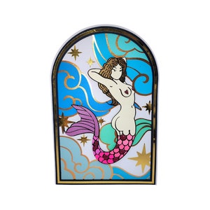 Meerjungfrau Sirene bezaubernde Grußkarte Sofortiger digitaler Download - SVG, PNG, JPEG, Studio3 für Cricut Silhouette Schnittdatei