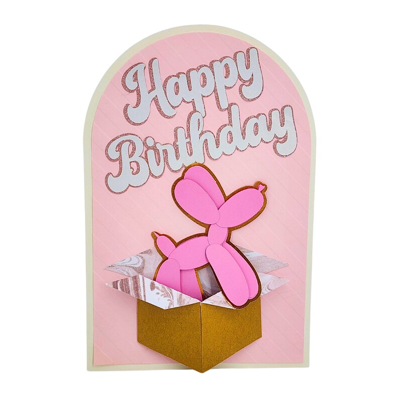 Happy Birthday Balloon Pup Greeting Card Instant Digital Download - SVG ...