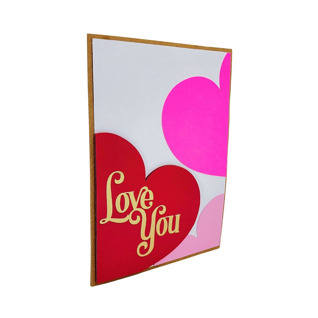 Love You With All My Heart Greeting Card Instant Digital Download - SVG ...