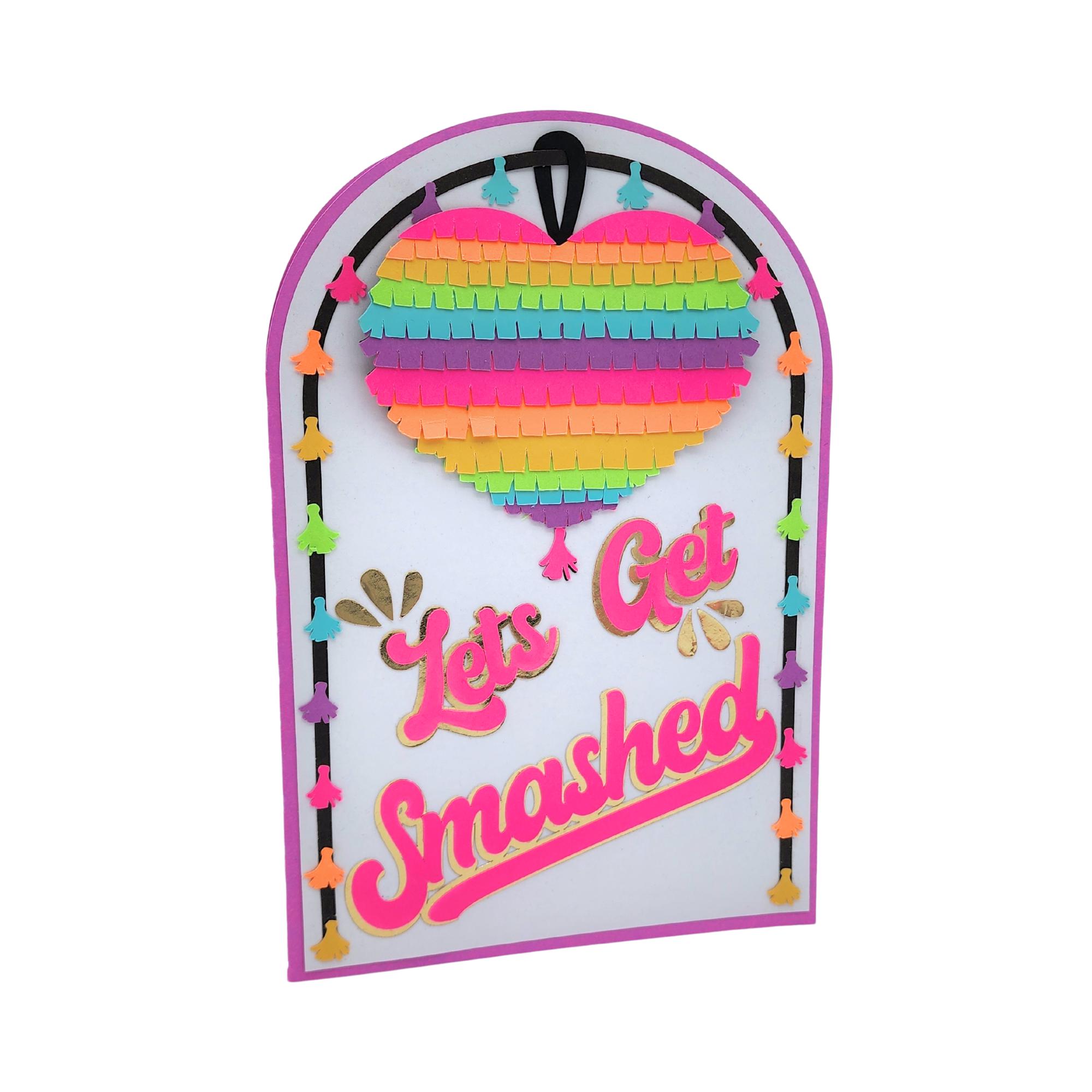 Pinata Svg Scared Pinata Birthday Lets Get Smashed Layered Greeting Card Instant Digital ...