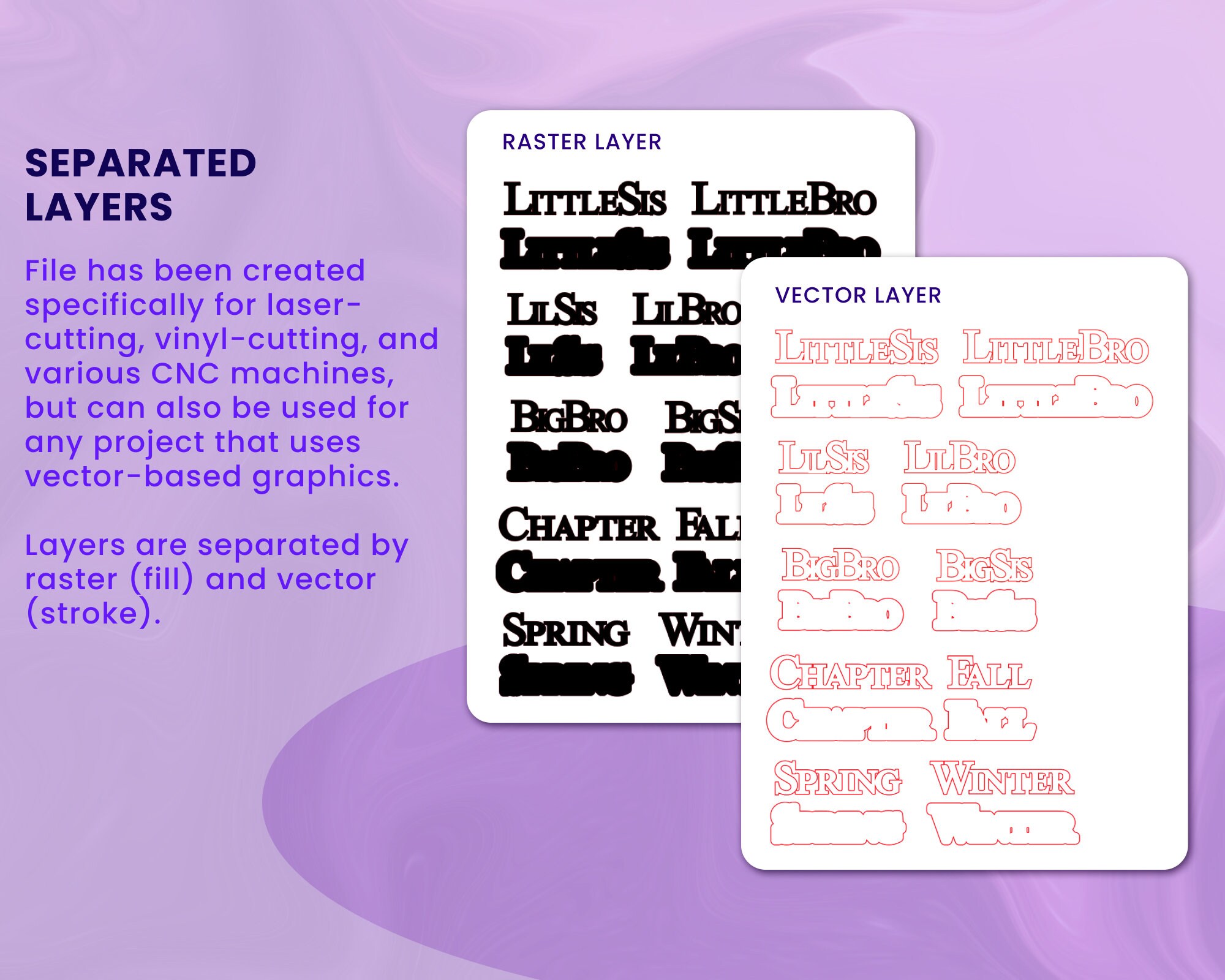 Word Raster Greek Connected Words, Raster and Vector Layers for Engraving and ...