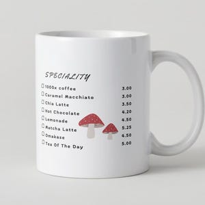 Caneca de café de cerâmica, menu de café Caneca de cerâmica, caneca de café para amigos que amam café, caneca de chá, receba amigos em casa no menu da cafeteria