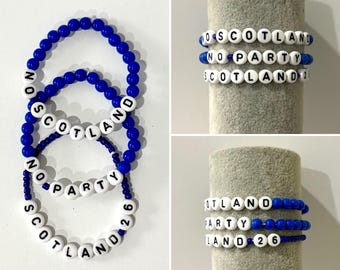 No Scotland No Party Beaded Bracelet Bundle | Scotland World Cup 2026