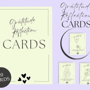 Gratitude Reflection Affirmation Cards, Printable Affirmation Card Deck, Manifestation Affirmation Cards, Vision Board Printables, Cute Gift