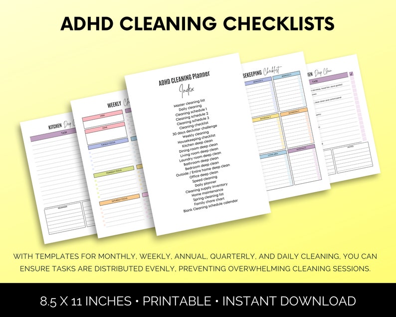 ADHD Cleaning Checklist Bundle - Il 794xN.5262294572 Oqj1 