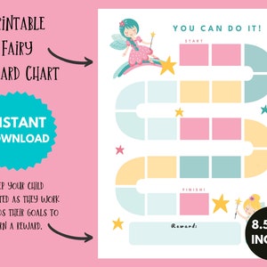 Fairy Reward Chart for Girls, Magical Behavior Chart, Daily Chore Chart ...