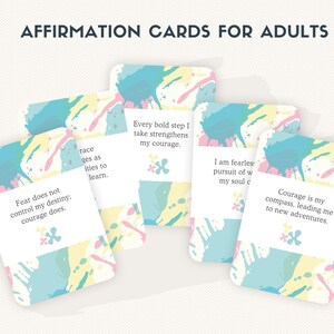 Affirmationskarten für Furchtlosigkeit | Mut Karten | Ermächtigungs-Zitate | Positives Denken | Innere Stärke Karten | Persönliche Wachstumskarten