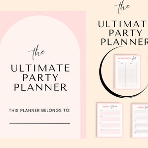 Party Planner, Printable Event Planner Organizer, Editable Birthday Party Planner, Event, Birthday & Party Planning Tracker Template, Gift
